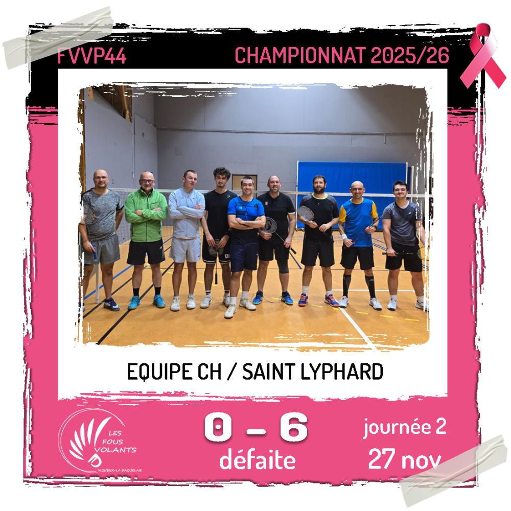 Rencontre J2 de la CH : Vigneux contre Saint Lyphard (défaite)